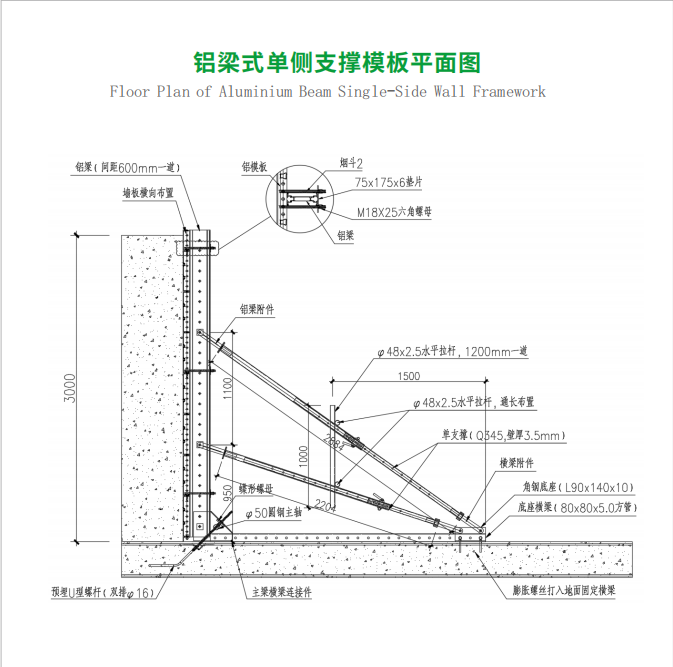 铝梁式单侧壁框架